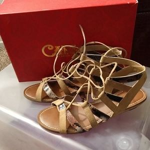 Carlos Santana Lace-Up Sandals